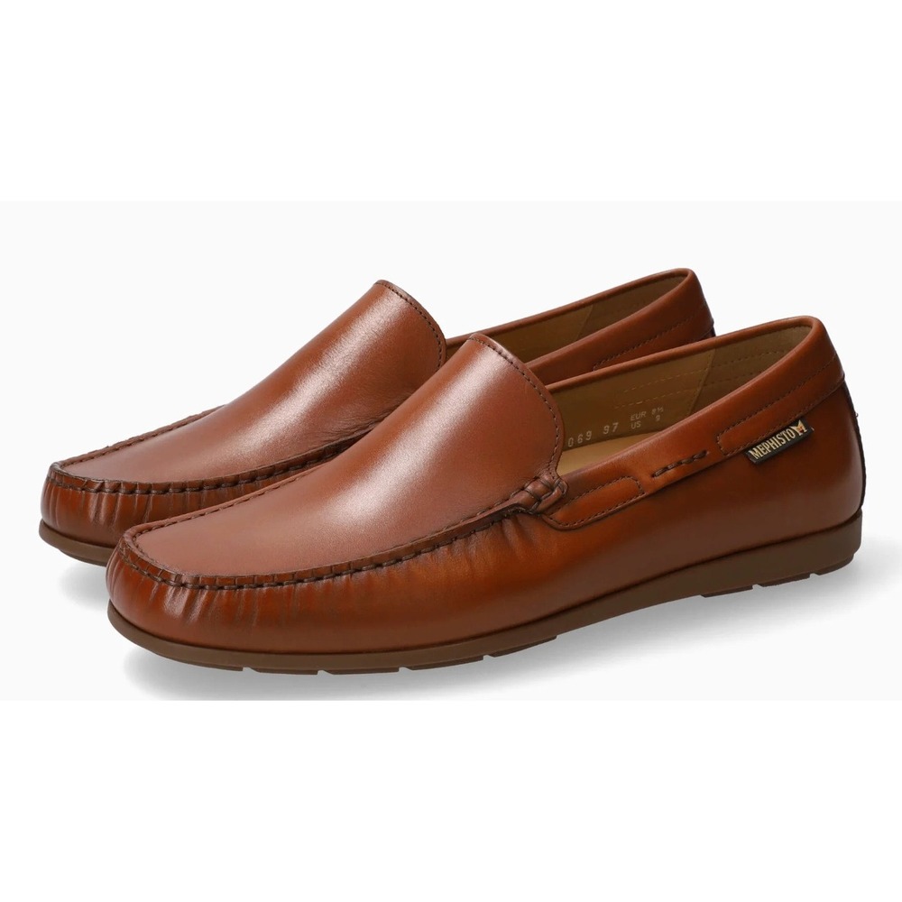 Mephisto Algoras‎ Brandy Leather Loafers Shoes Men's 11 Moccasin Comfort Brown